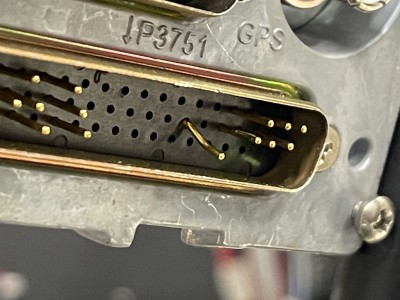 Bent pin on GNX 375 connector